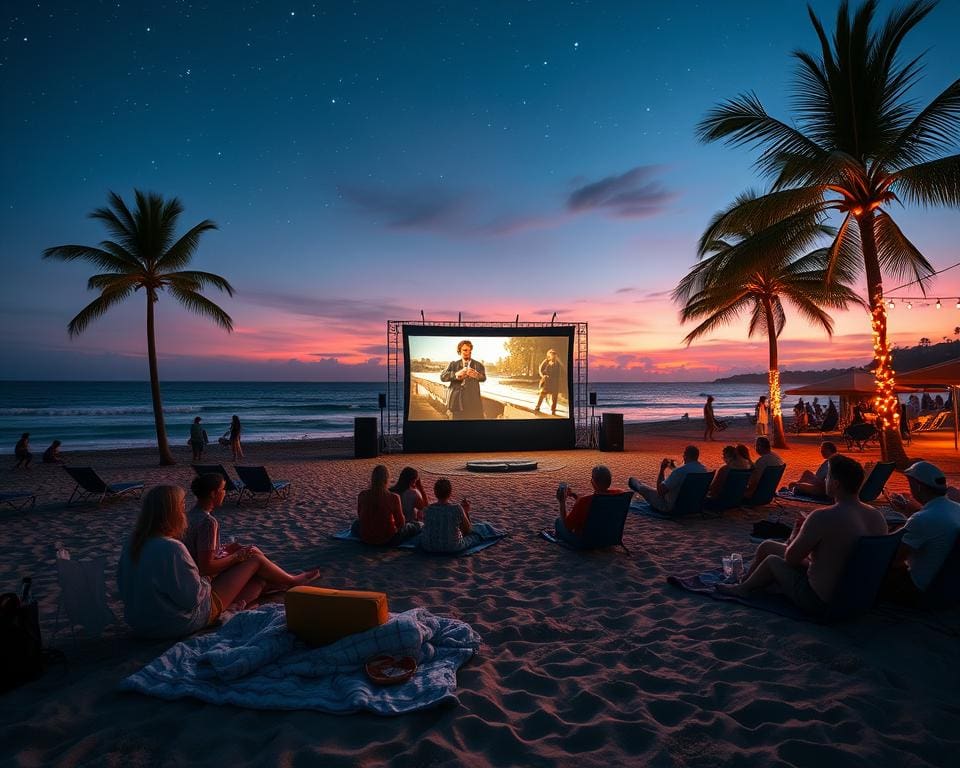 Filmfestspiele am Strand: Kino mit Meeresrauschen