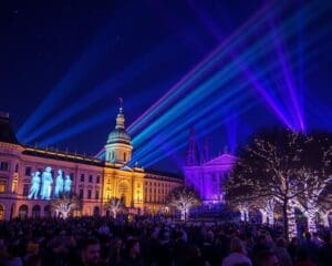 Lichtshow-Festival: Städte erstrahlen lassen