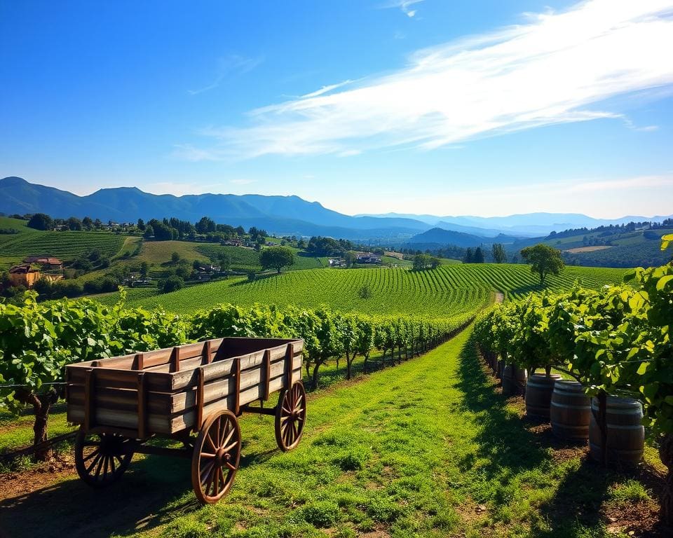 Mit dem Planwagen durch Weinregionen fahren