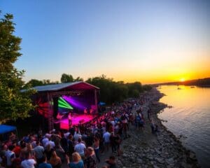 Open-Air-Konzert am Flussufer