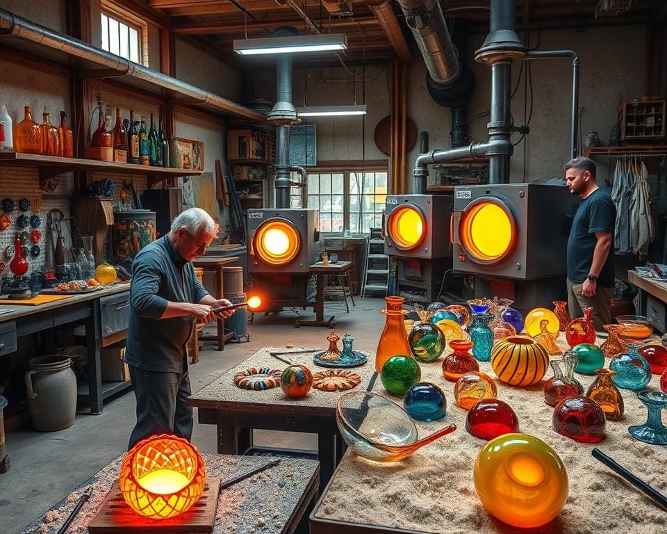 Glasbläserkurse und Glasverarbeitung