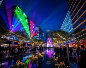 Lichtinstallation in der Innenstadt