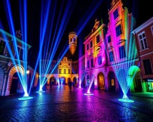 Lichtkunst in der Altstadt: Nacht voller Farben