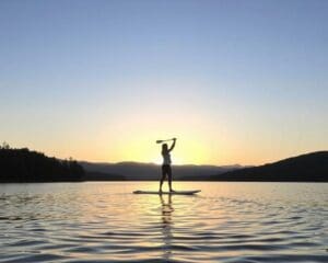 Stand-up-Paddling auf Seen: Balance finden