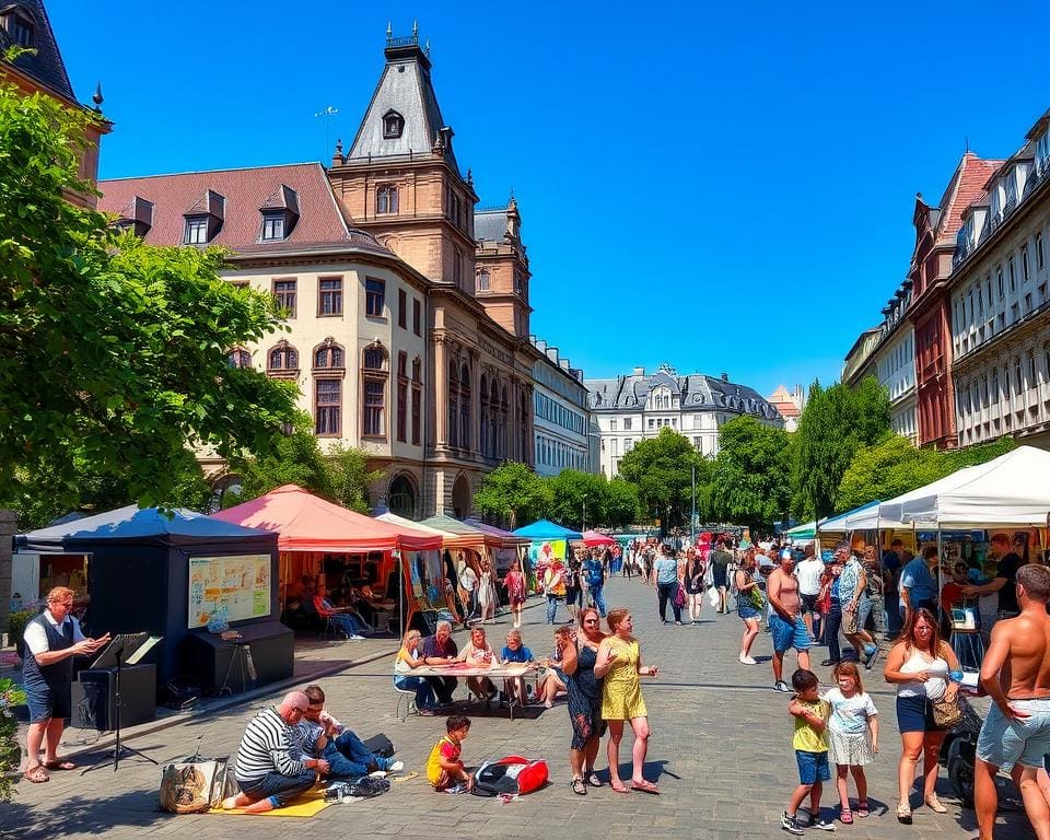 Vielfalt Unterhaltung im Freien Frankfurt