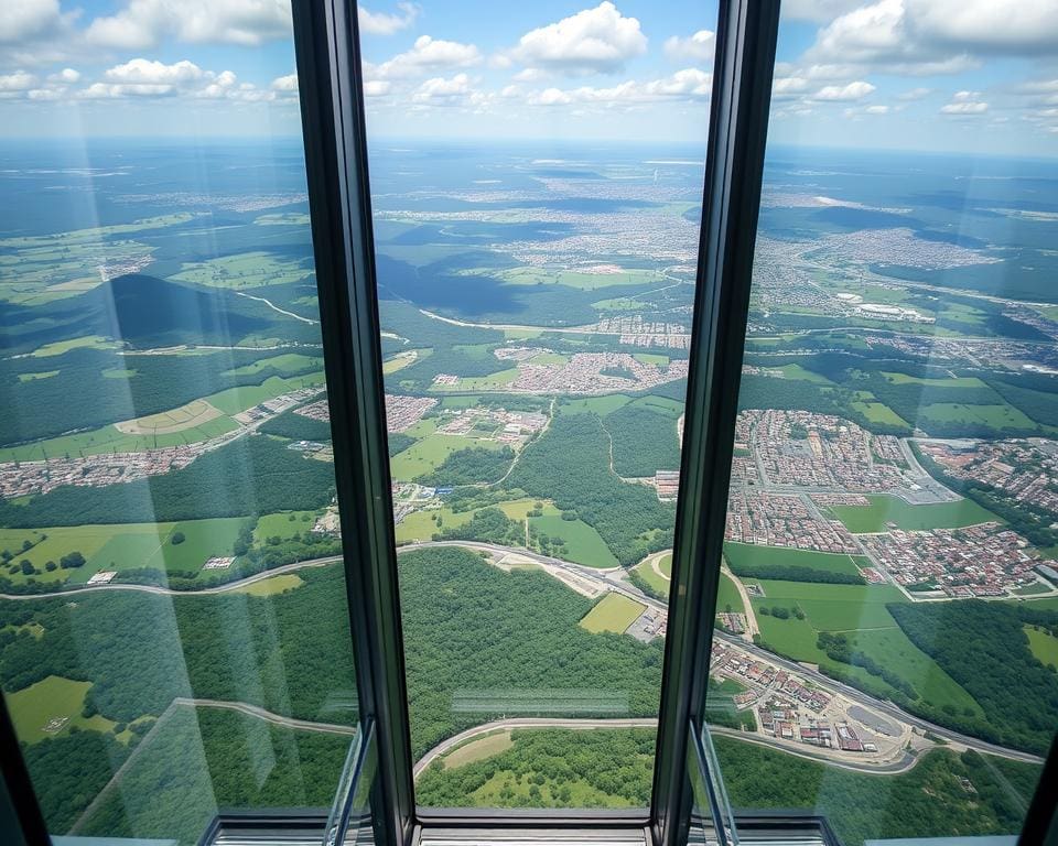 Glasfahrstuhl-Panoramen: Aufstieg mit Aussicht