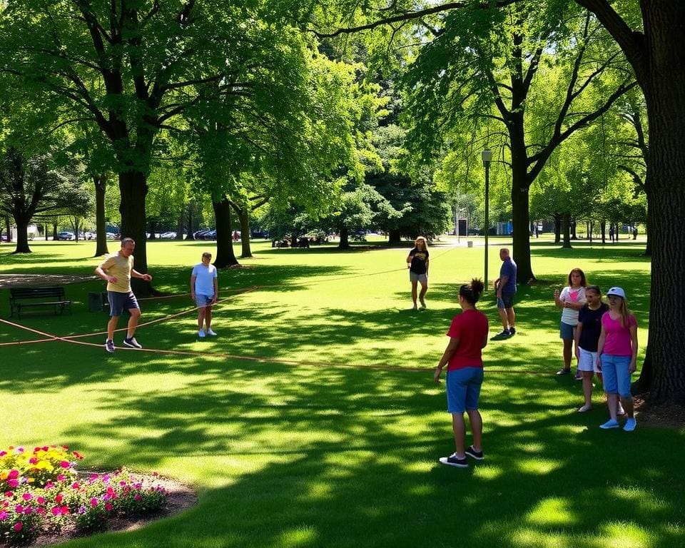 Slackline-Kurse im Park: Balance üben