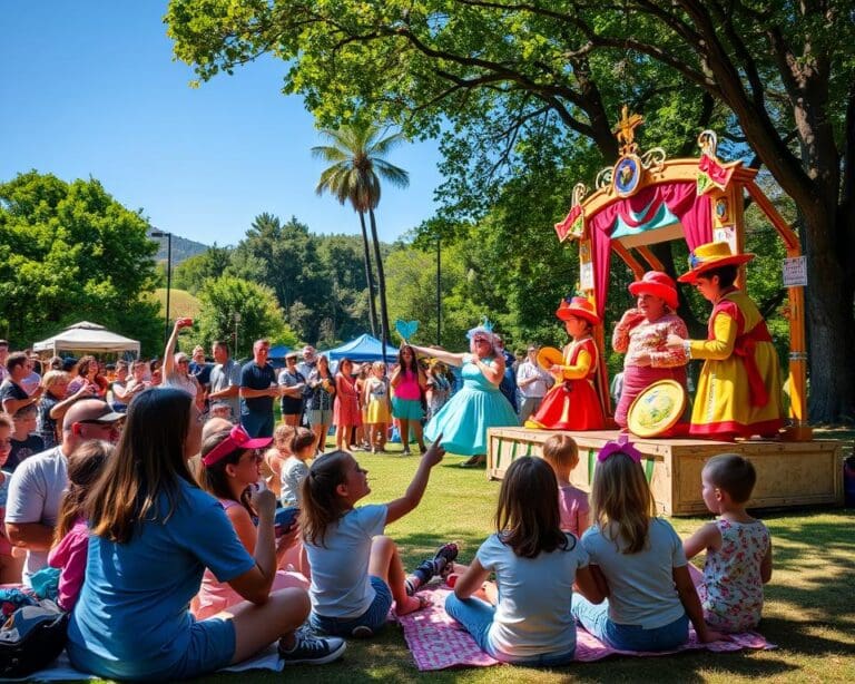 Straßentheater im Park: Spaß für Groß und Klein